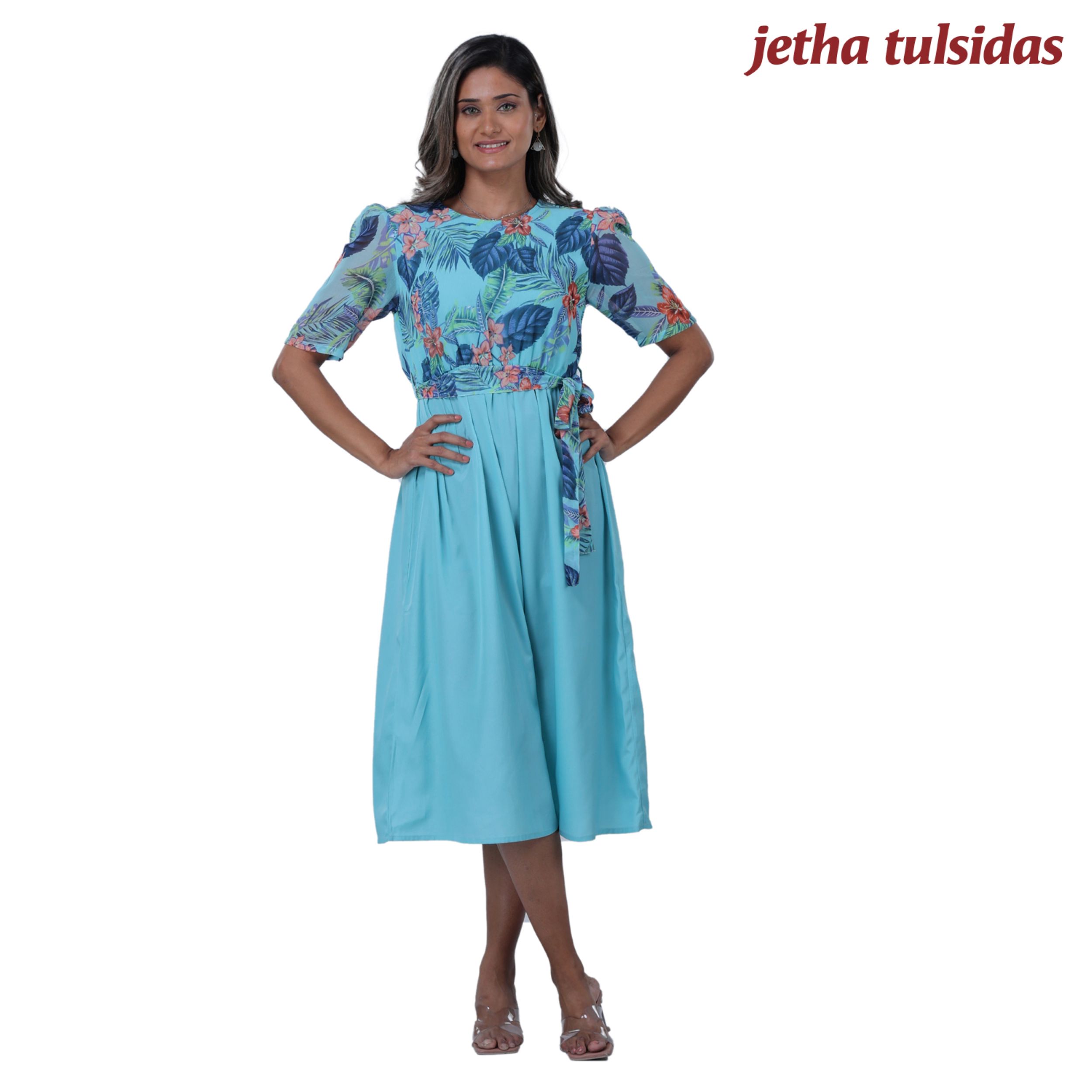 WOMEN WESTERN-MIDI DRESS